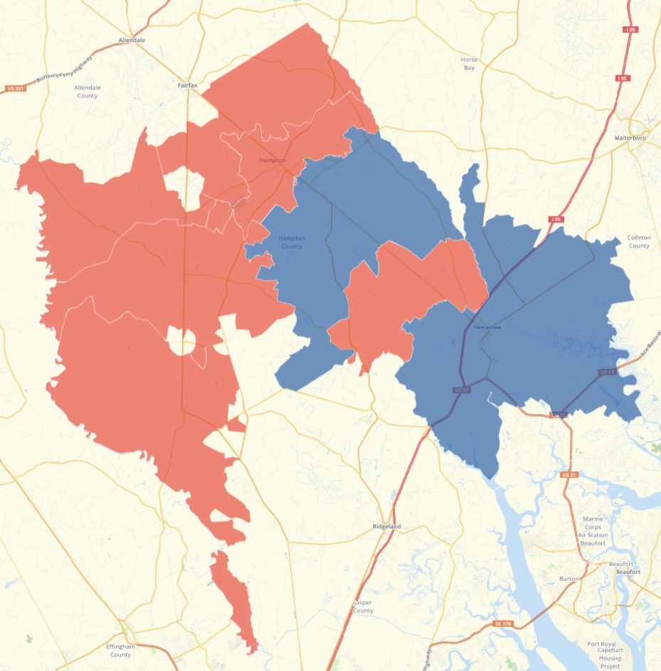 Hampton County Map