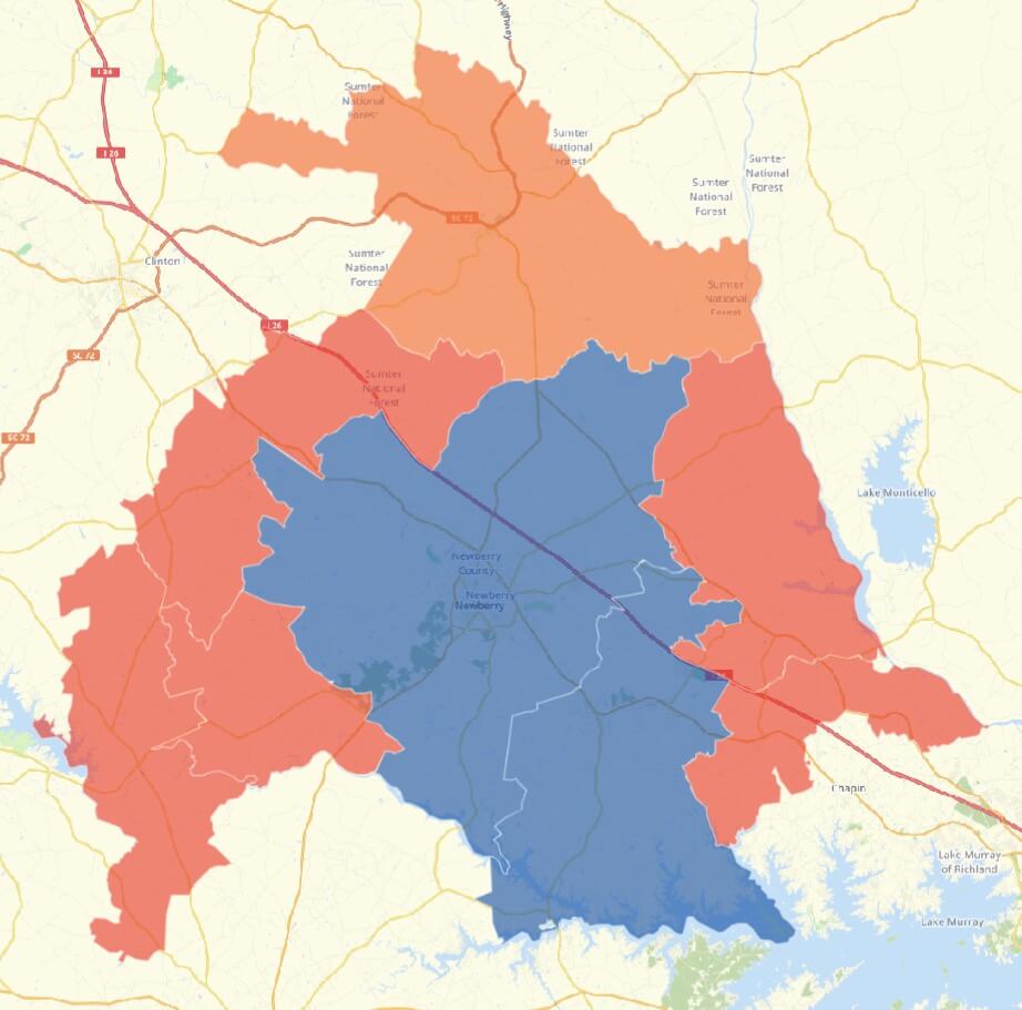 Newberry Results Map