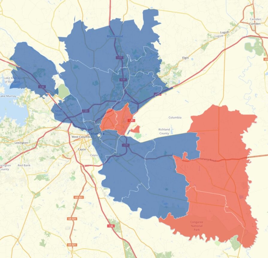 Richland Results Map