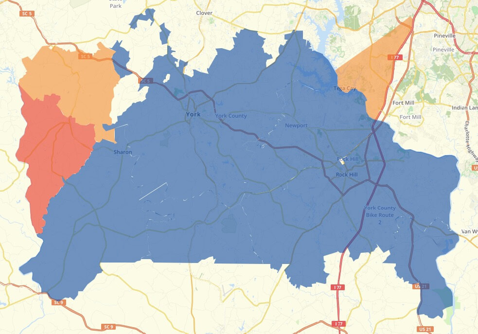 York Results Map